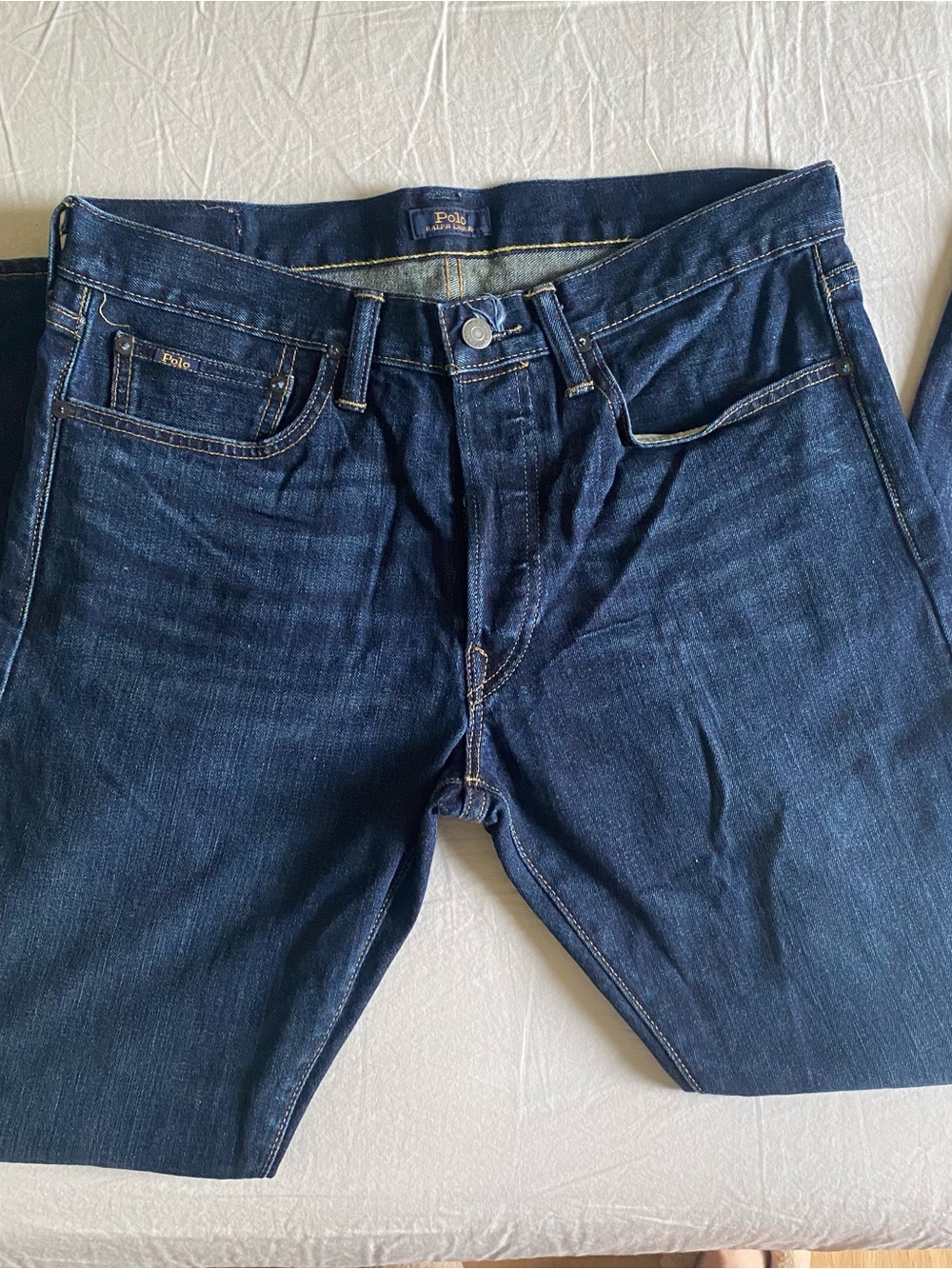 Polo Ralph Lauren Men’s The Sullivan Slim Jeans in Dark Blue Denim Size 32x30